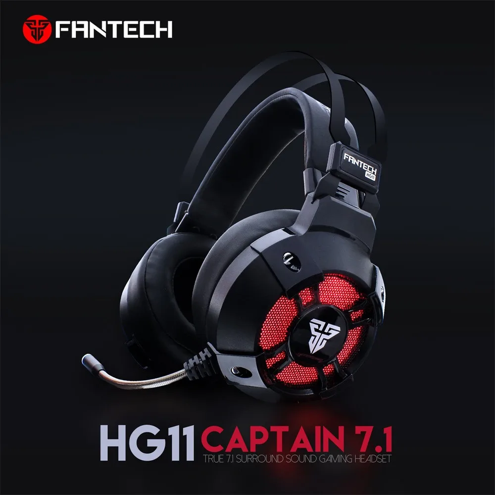 Fantech HG11 светодиодный Игровые наушники объемного стерео игровая гарнитура с