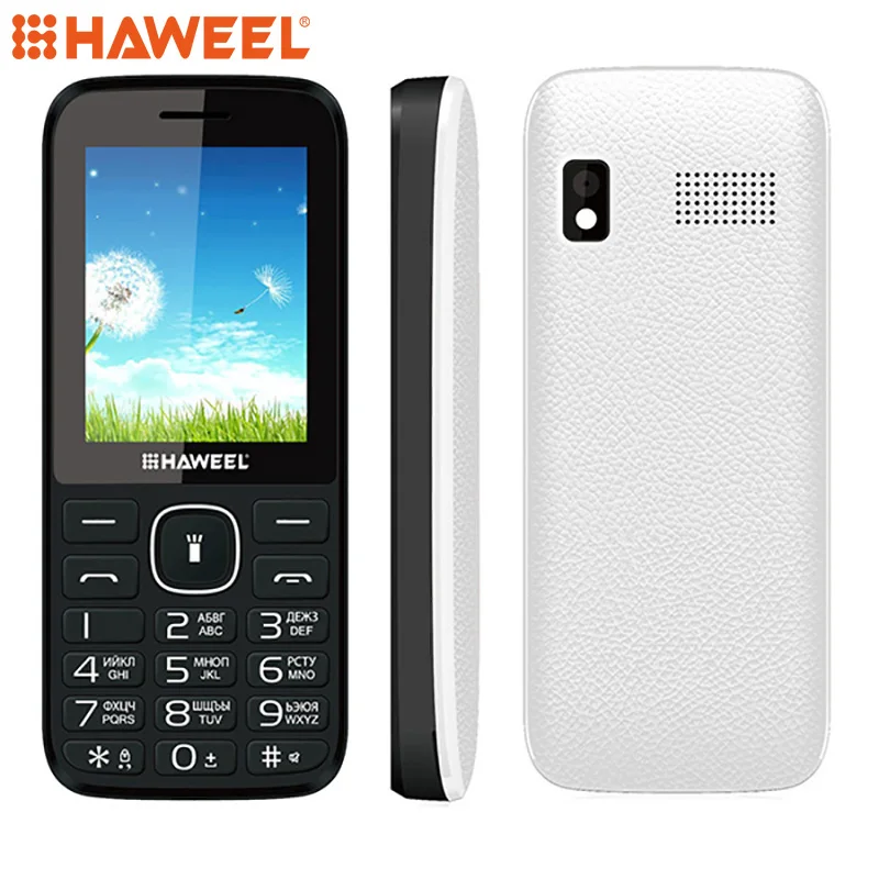 Haweel X1 Сотовый Телефон Русская Версия 2.4 дюймов Dual SIM супер Большой Спикер