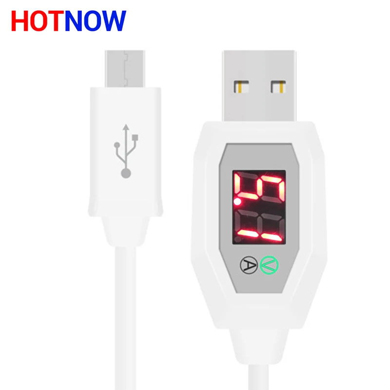 Hotnow зарядка через USB Micro кабель с светодиодный дисплей быстрой зарядки мобильного