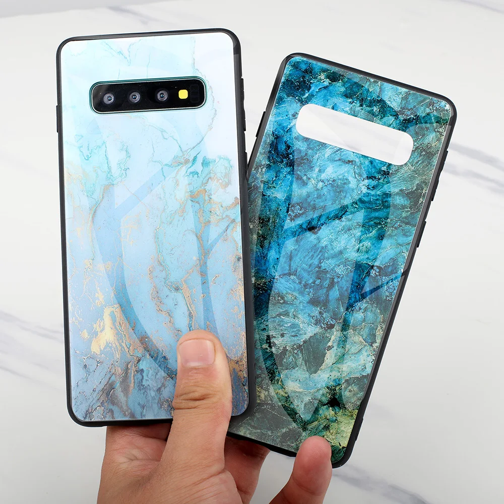 Чехол из мраморного стекла для Samsung Galaxy Note 9 8 S10 E S9 S8 Plus M10 M20 A7 A8 A9 J8 2018 J5 Prime J3 J7 2017 |