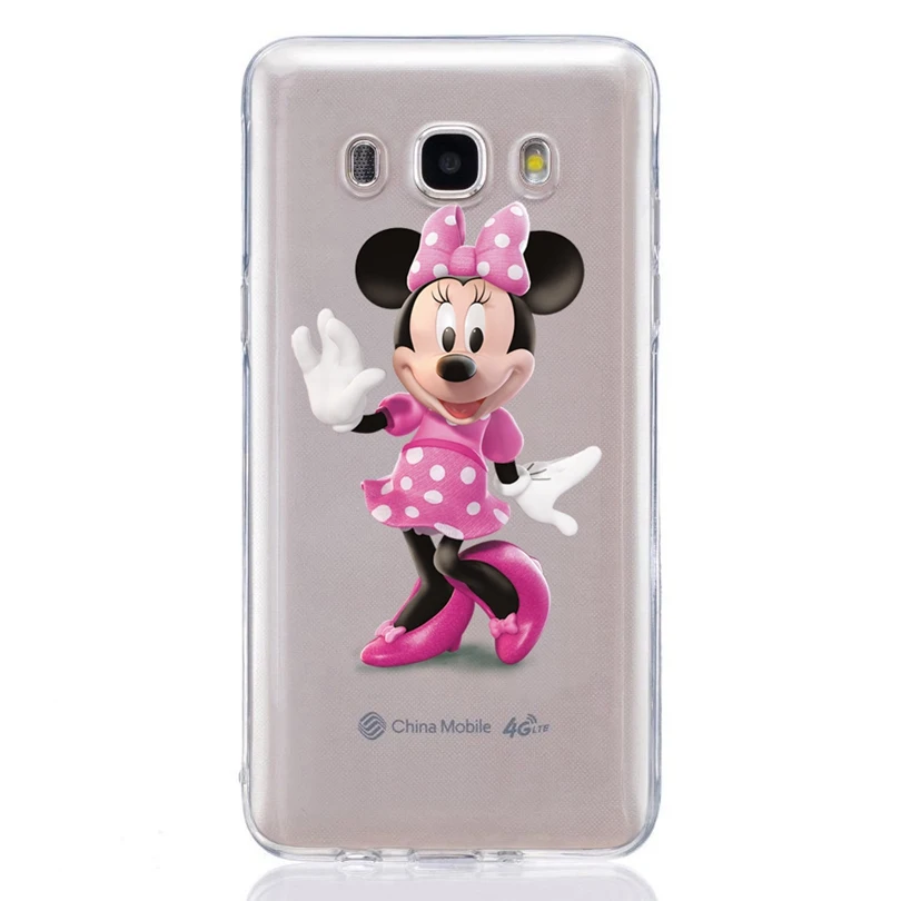 Для Samsung Galaxy A3 A5 2016 2017 prime J1 J2 J3 J5 J7 TPU цветной мягкий чехол с рисунком Микки и Минни