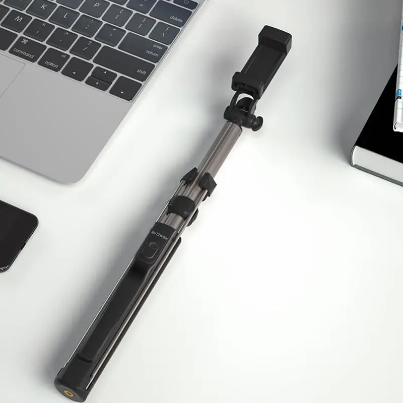 BlitzWolf BW BS8L 3 в 1 bluetooth селфи палка светодиодная вспышка длинная Удлиняемая мульти