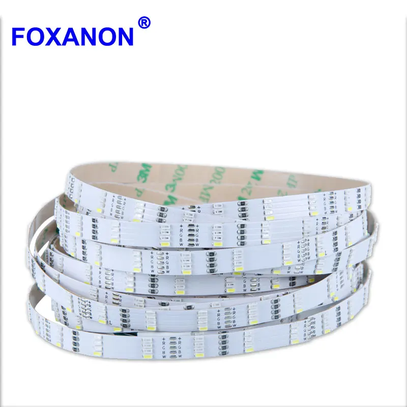 

Foxanon 3014 RGBW LED Strip Waterproof 5M 1080LEDs DC 12V RGBWW LED Light Strips Flexible Neon Tape High Quality 5050 Chip