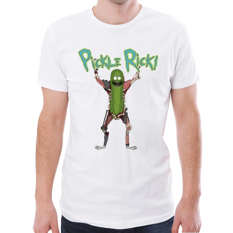 Мужская футболка с коротким рукавом Pickle Rick And Morty летняя повседневная принтом I'M