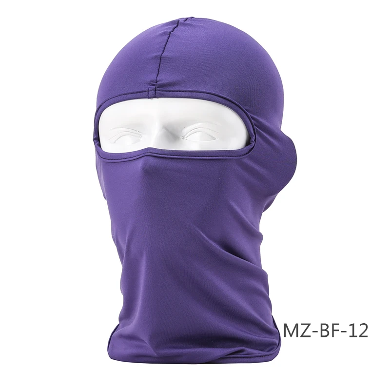 purple Тренировочная маска для езды на велосипеде, зимняя велосипедная лицевая маска, лыжная маска, Балаклава, Байкерская штормовка, ветрозащитная - Цвет: purple