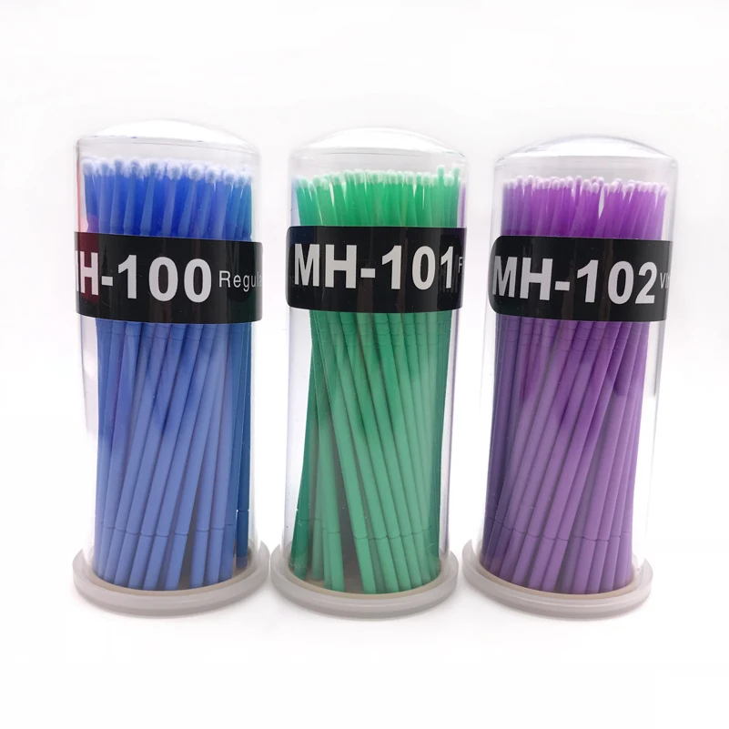 

100pcs Eyelash Extension Micro Brushes Disposable Individual Applicators,eyelashes tools, false mink lash brush