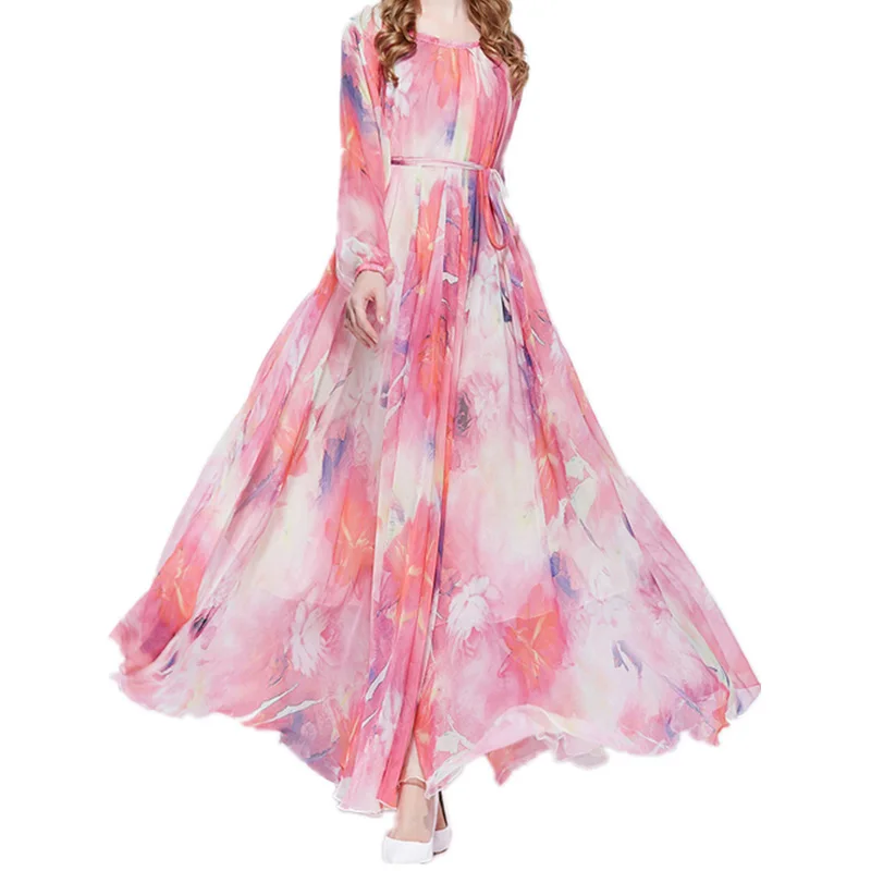 Элегантное тонкое пляжное платье в богемном стиле летнее цельнокроеное