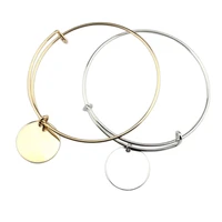 diy gold silver disc charm bangle bracelets for women monogram black bracelets