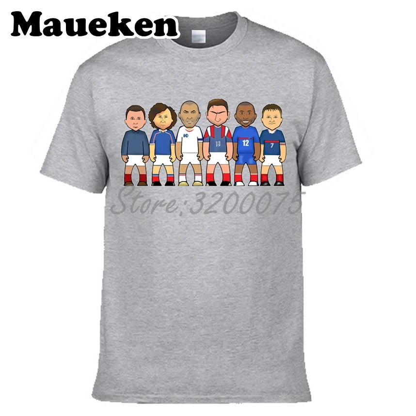 Мужская футболка Zinedine Zidane Eric Cantona Thierry Henry Michel Platini Just Fontaine Didier Deschamps France Mobile Legends tee