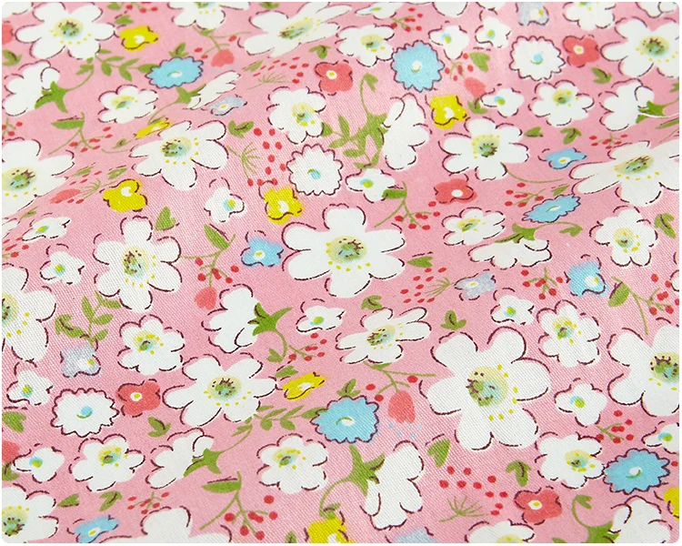 4pcs/Lot 40*50cm Pink Blue Daisy Floral Plaid Series100% cotton fabric patchwork Bundle tilda for sewing Diy cloth | Дом и сад