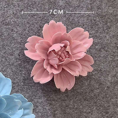 Peony S Фарфор пион декоративные тарелки на стену керамический цветочный Декор для дома ремесел декоративные тарелки на стену висящий кулон, украшения для дома - Цвет: Peony S