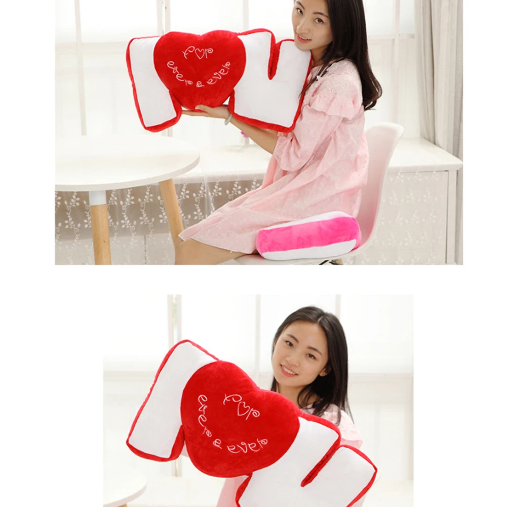 Love Heart Cushion Pillow Red Back Support Valentine'S Day Gift Plush Throw | Дом и сад