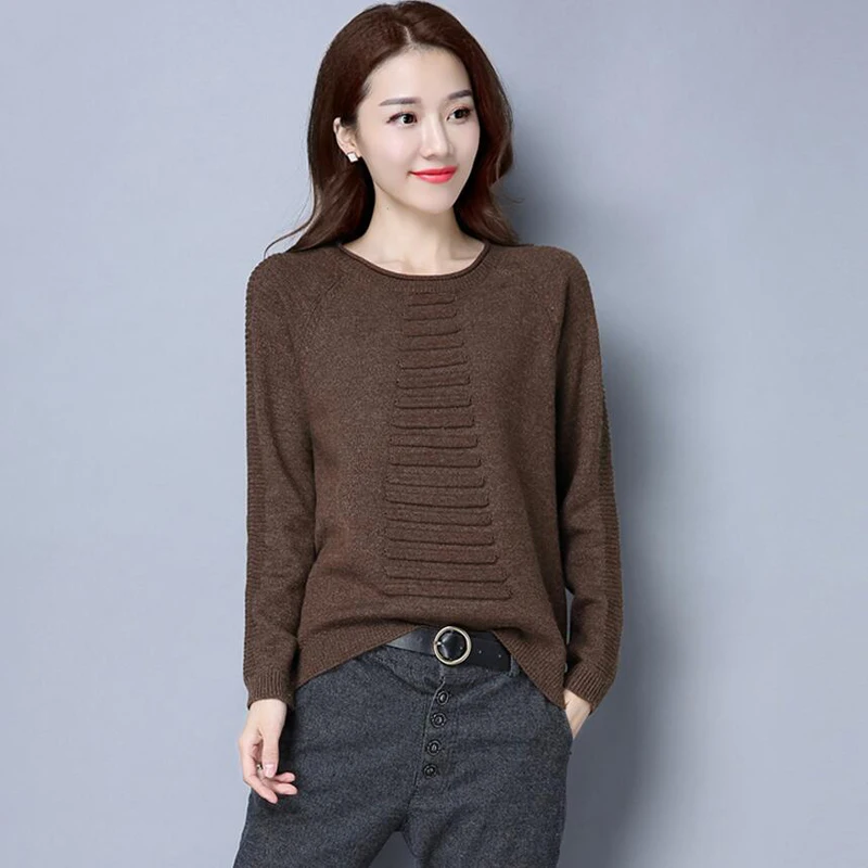 Women Sweaters 2018 Hot Sale Winter O-neck Long Sleeve Sweater Pullovers Knitted pull femme Female Warm Tops | Женская одежда