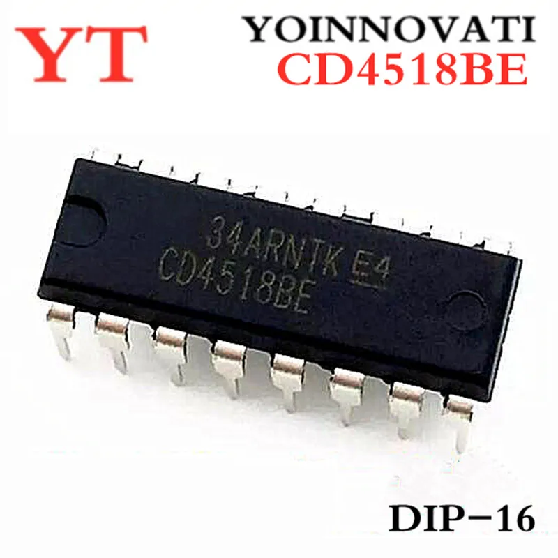 

10 шт./лот CD4518 CD4518BE 4518 DIP-16 IC лучшее качество
