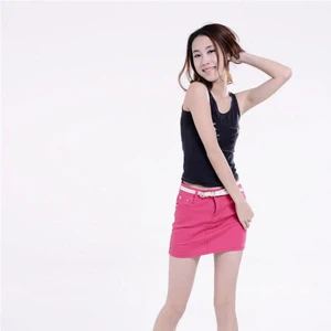 Женская короткая юбка трапециевидной формы, универсальная облегающая мини-юбка ярких цветов, Новое поступление на весну и осень 2022