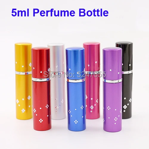 

5ml Fillable Mini Small Portable Traveler Perfume Atomizer, Aluminum Empty Perfume Spray Mist Refillable Bottle, Perfume Tube