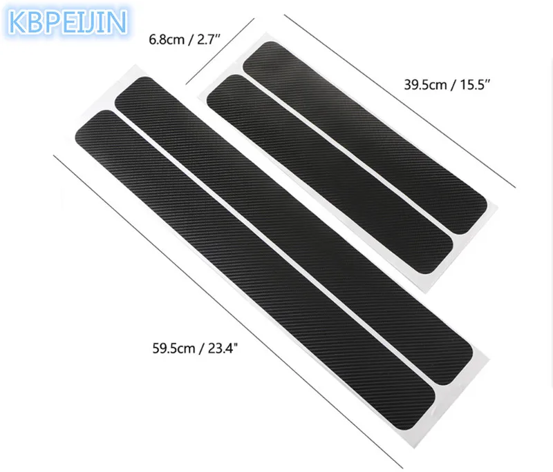 4 шт. наклейки на двери автомобиля противоскользящая защитная пленка из