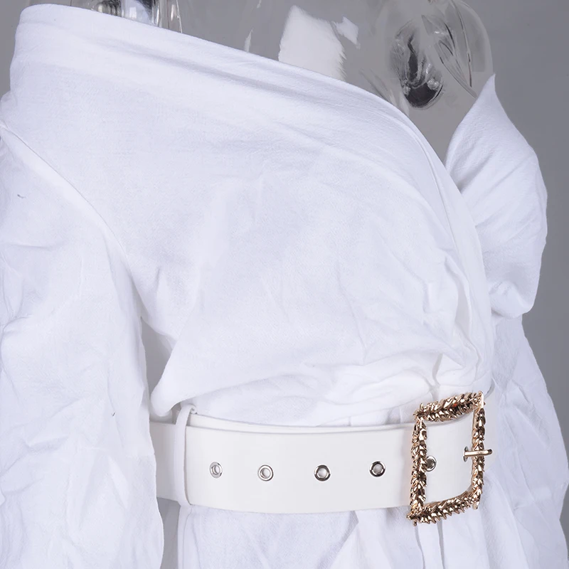 Женское платье рубашка Colysmo сексуальное Белое с длинным рукавом модное осеннее