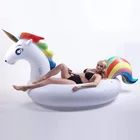 Гигантский надувной круг в виде единорога, 185 см, для плавания, для взрослых и детей, игрушки для водвечерние, надувной матрас