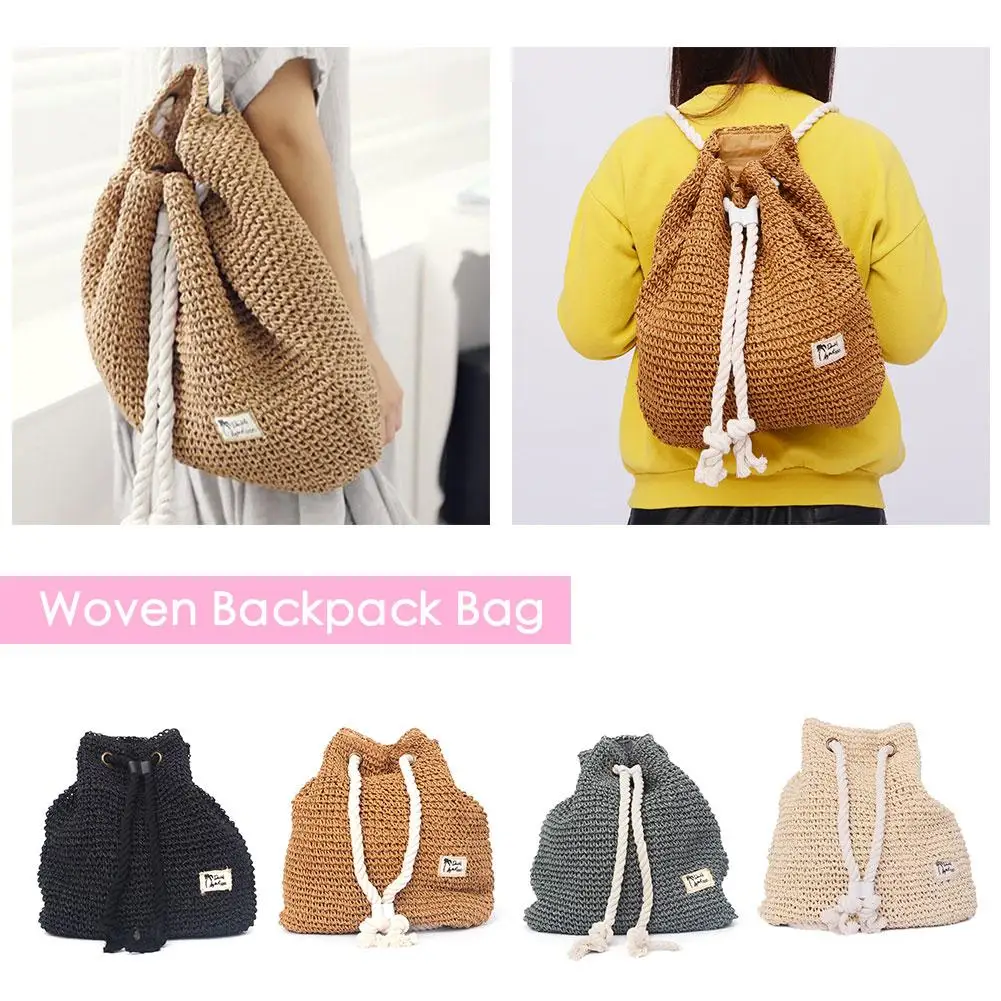 ISHINE Mochila Feminina Mori Girl Модный повседневный рюкзак соломенная тканая сумка для отдыха