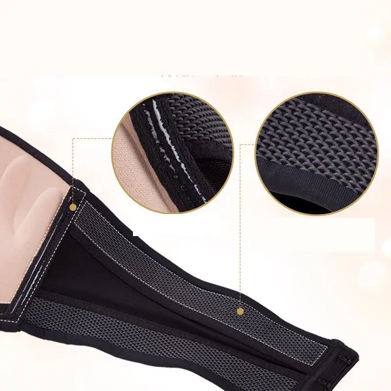 Mozhini цельный нескользящий бесшовный бюстгальтер супер пуш-ап без бретелек