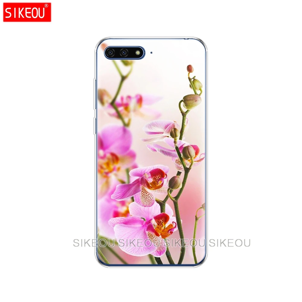 Силиконовый чехол для телефона huawei honor 8a 8c 8s 7a pro 7c y5 y6 y7 y9 2017 2018 2019 цветной с цветами