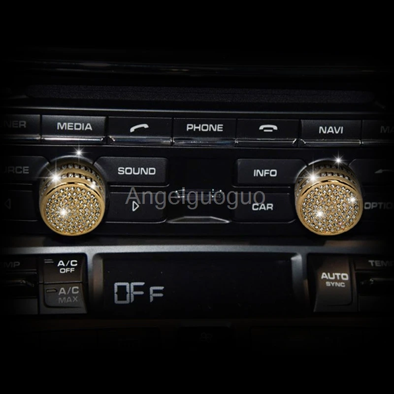 2 шт. автомобильный Кондиционер поворотная ручка кнопка Крышка для Porsche Panamera Cayenne