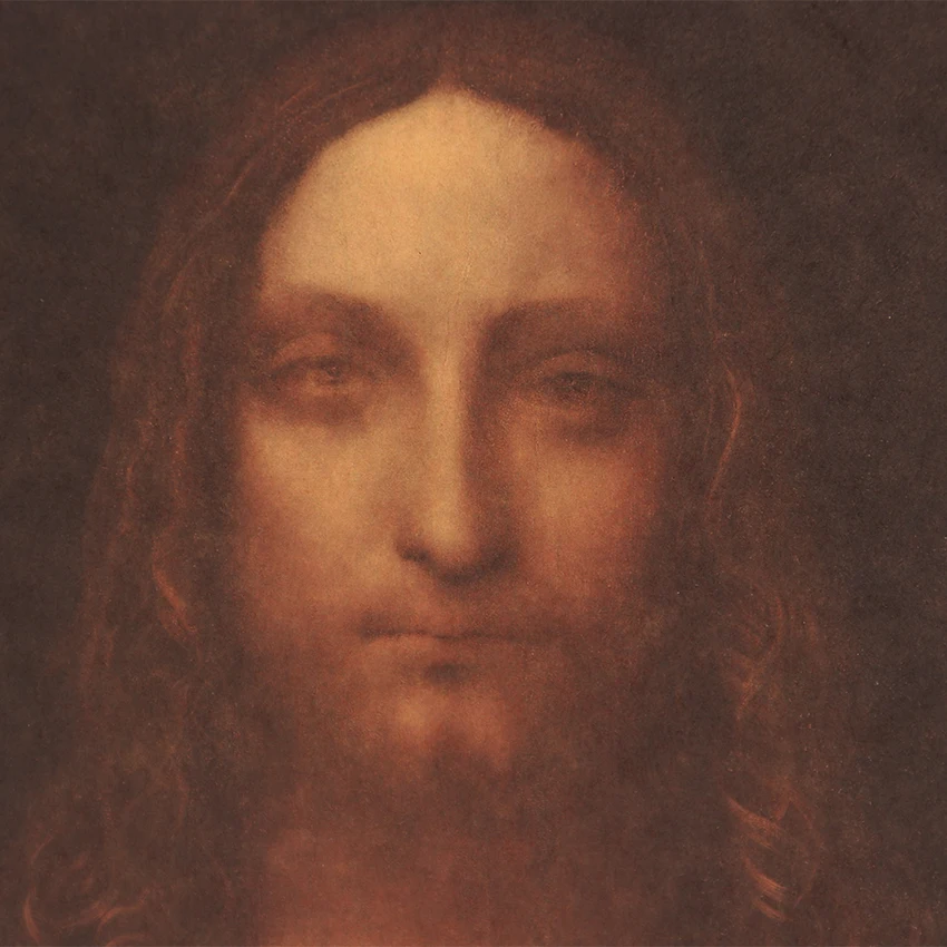 TIE LER Leonardo Da Vinci Спаситель Иисуса Знаменитые Картины маслом крафт-бумага плакат для дома декоративный Ретро наклейки на стену