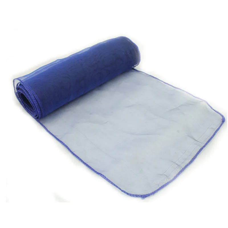 Navy Blue 100 шт./лот, 18x275 см, свадебное покрывало на стул из органзы, с поясом, с бантом, вечерние, банкетные, 32 цвета, домашний текстиль - Цвет: Navy Blue