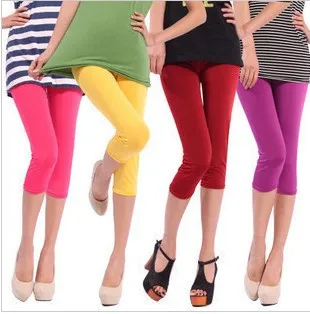 Бесплатная доставка женские разноцветные капри из вискозы леггинсы | Женская