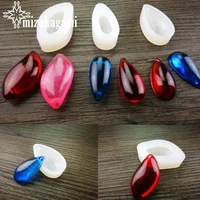 1pcs uv resin jewelry liquid silicone mold 3d4d tear water drop rhombus shape resin charms molds for diy pendant making molds