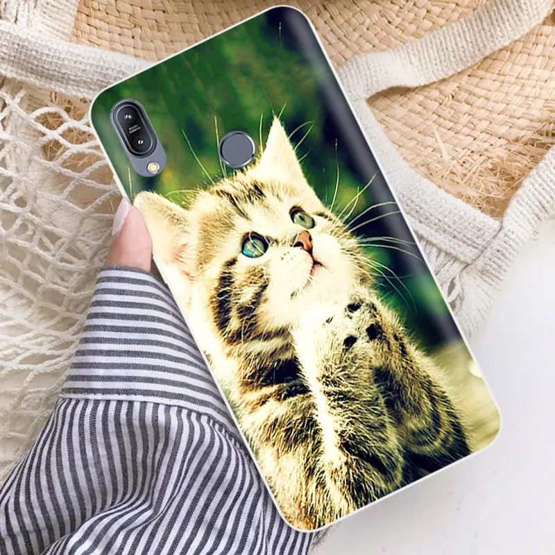 Silicone Cases for 6.26 inch Asus Zenfone Max M2 ZB633KL Dog Cat Design Clear Gel For Luxury Funda |