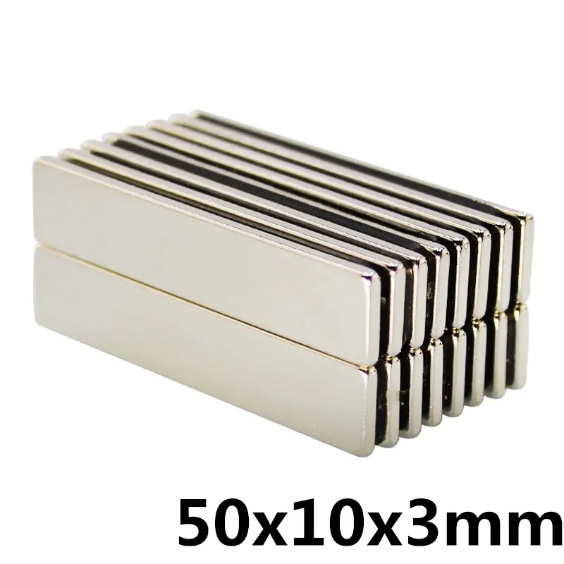 4 шт. 50x10x3 мм N35 блок магнит Неодимовый Permenent супер сильные магниты 50 x 10 3 квадратные