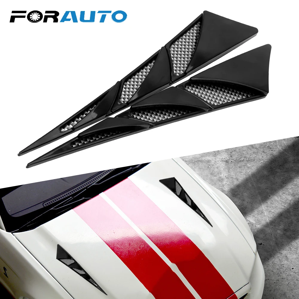FORAUTO 1 пара наклеек на капот автомобиля ABS боковой воздухозаборник вентиляционная