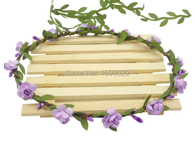 

6pcs/lots Artificial Flowers Headbands Boho Flower Crown Handmade Hairband Bridal Circlet Fairy Wedding Floral Head Garland
