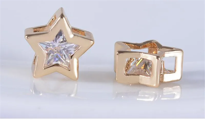 10 ШТ. Europea Crystal Star Подвески для DIY Ожерелье Серьги Hollow Шарма Шарика Fit