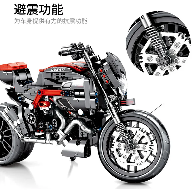 Technic DUCATI Monster 1200R 797 мотоциклетные строительные блоки наборы кирпичи модель
