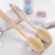 Щетки для тела для ванной, с длинной ручкой, натуральные кисточки с щетиной, отшелушивающий массажер с деревянной ручкой, инструмент для сухой чистки, душа - изображение