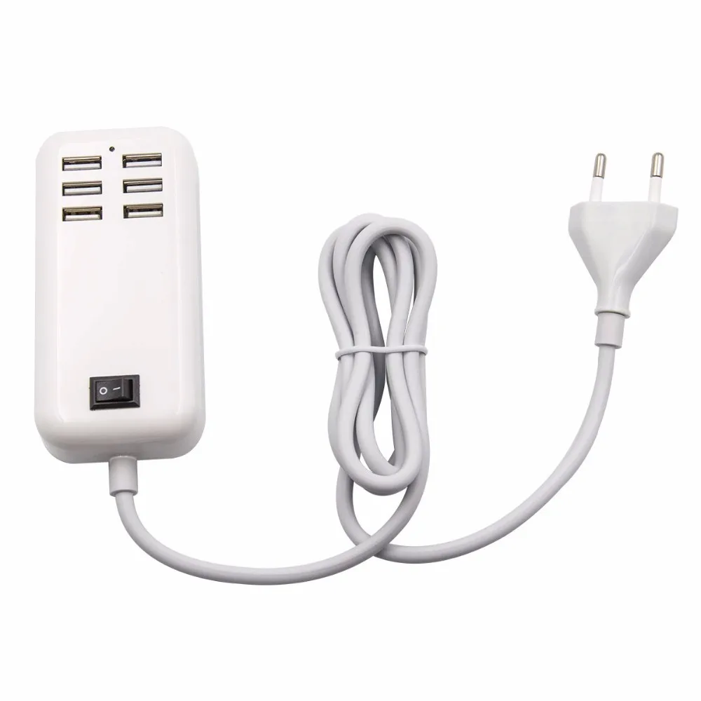 Сетевое зарядное устройство NUOLIANXIN с 6 USB-портами и кабелем | Электроника