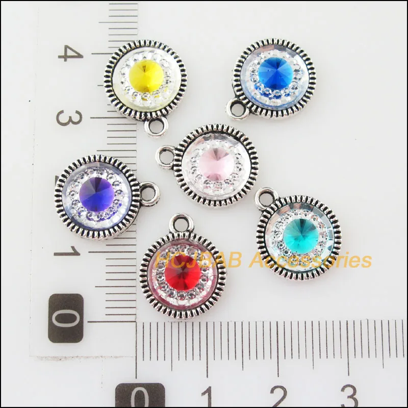 18 новый круглой формы в форме цветка полимерные Смешанные Подвески тибетский