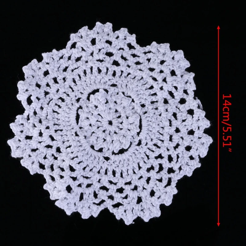 Подставки для чашек 14 см винтажные хлопковые кружевные подставки ручной работы