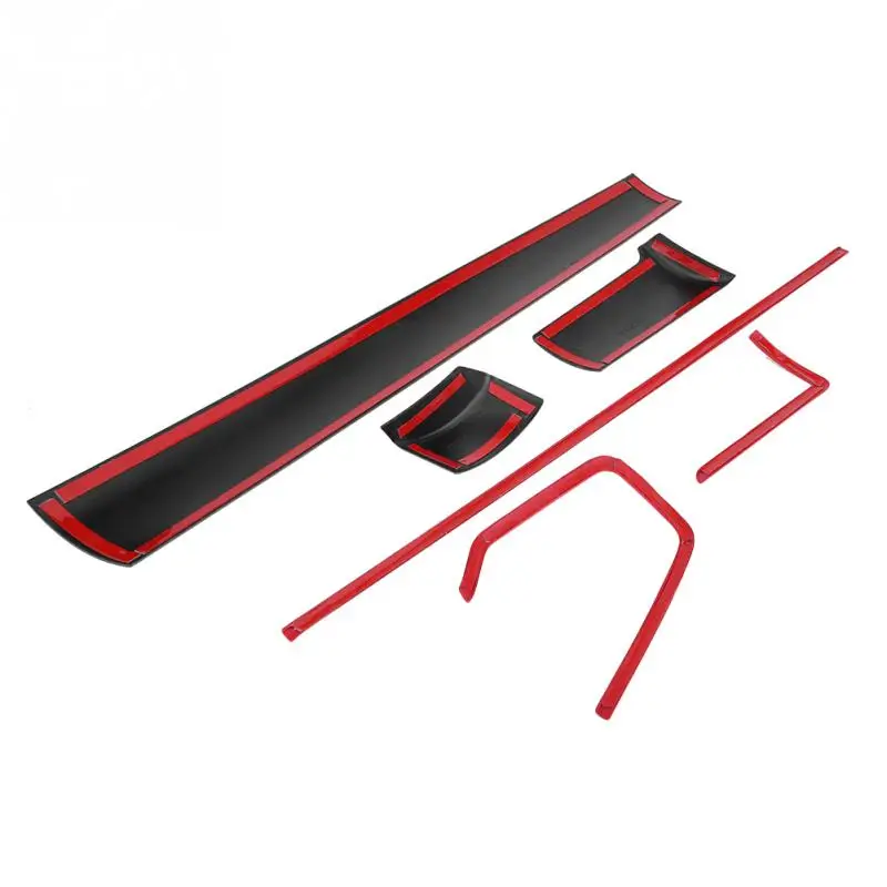 6 шт. декоративные наклейки на приборную панель автомобиля из углеродного