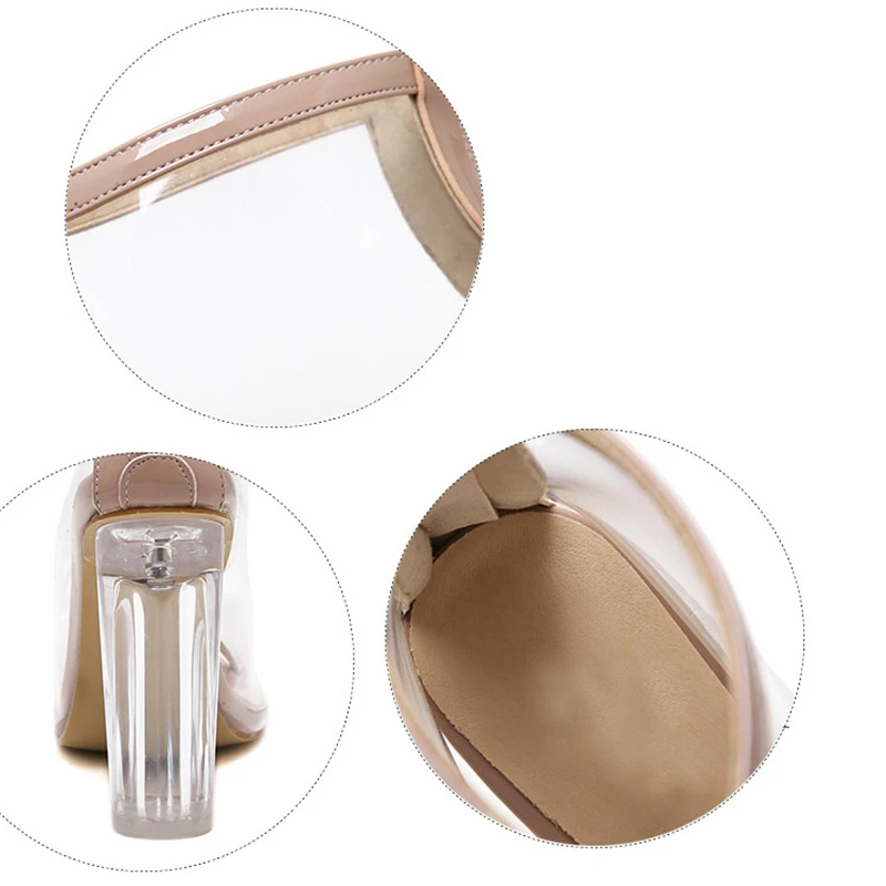 2019 летние женские босоножки на высоком каблуке 12 см прозрачные туфли гладиаторы