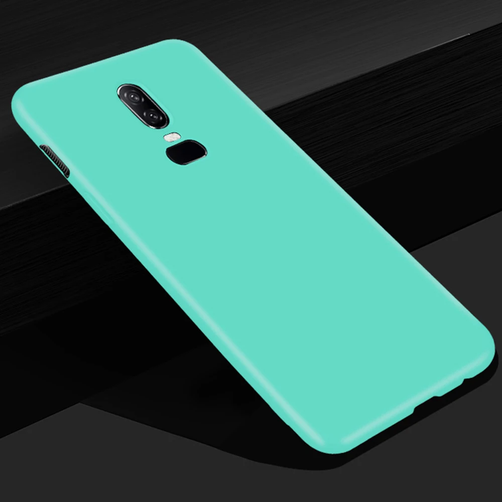 Phone Case For OnePlus 5T 5 6 Simple Solid Color Ultrathin Soft TPU Cases Candy Back Cover Fundas Coque |