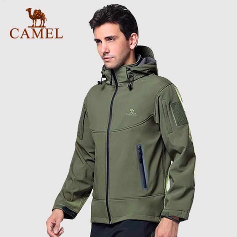 

Мужская куртка из полиэстера CAMEL, непродуваемая, водонепроницаемая