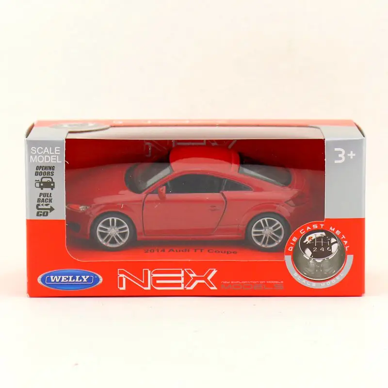 YJ 1/36 весы игрушки для автомобиля Германия AUDI TT Купе литой металл тянется модель