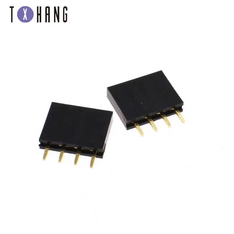 10 шт. 1X4Pin 40Pin однорядные Женский правый угол коллектора контактный разъем полосы 2
