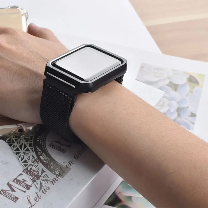Корпус и ремешок для часов, Миланская петля, ремешок для apple watch группа 4 44 мм, 42 мм, браслет из нержавеющей стали ремешок для наручных часов iwatch серии 4/3/2/1 40 мм, 38 мм