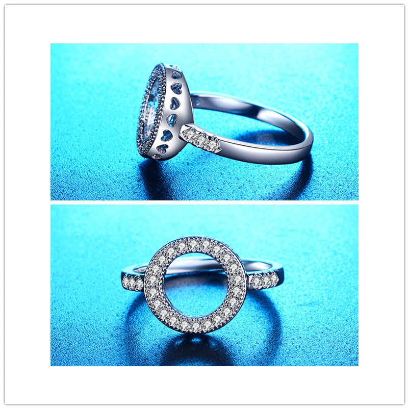 Romad простое круглое циркониевое кольцо для женщин ручная Мозаика Циркон