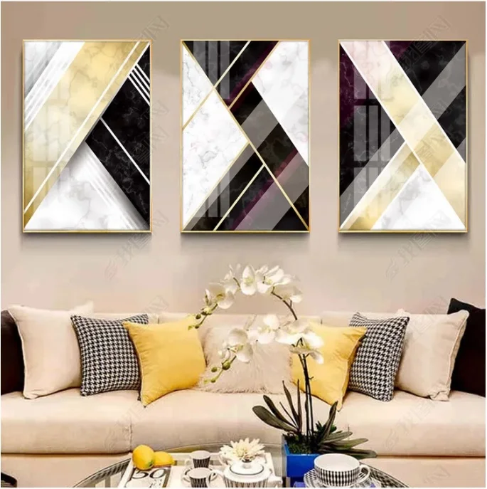 

Original Abstract Geometry Nordic Decorative Poster Print Modular Wall Paintings For Living Room Wall Art Home Decor No Framed